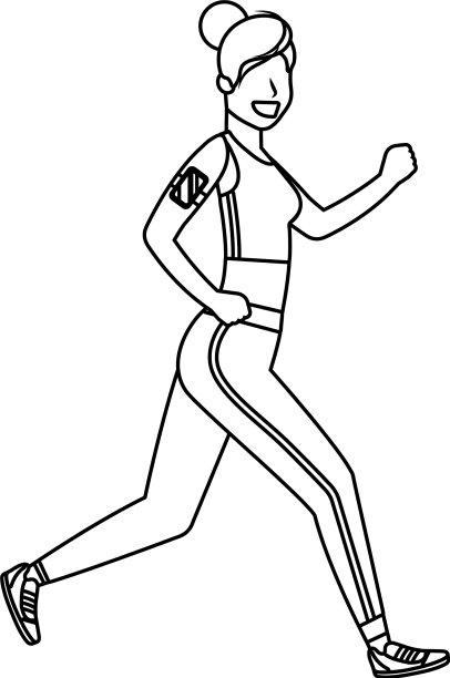 健身运动女性卡通图片下载