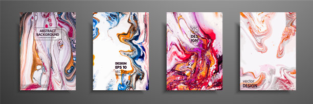 丙烯酸混合颜料液体大理石纹理图片下载