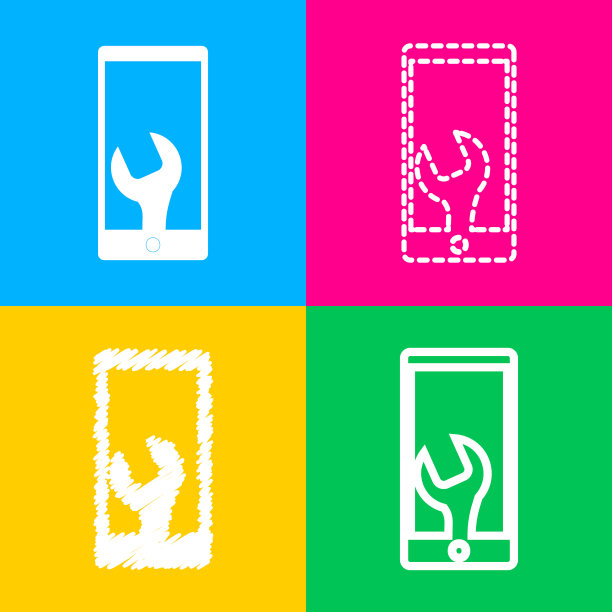 手机图标与设置四种风格的图标图片下载