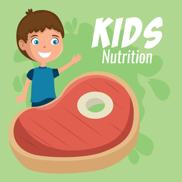 快乐的男孩与营养食物图片下载