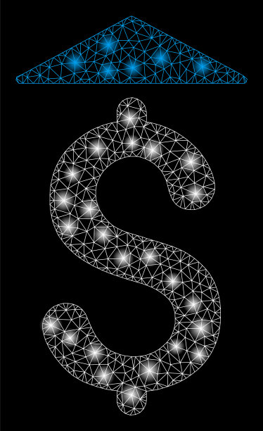 明亮的网状骨架上有闪光斑点图片下载