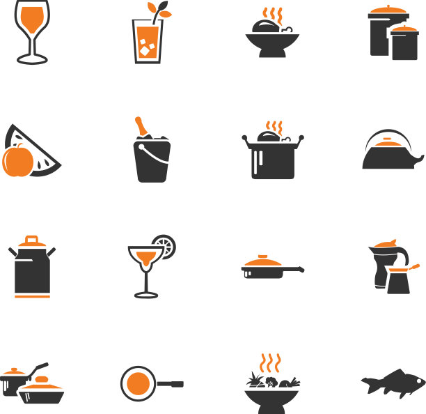 食物和厨房图标集图片下载