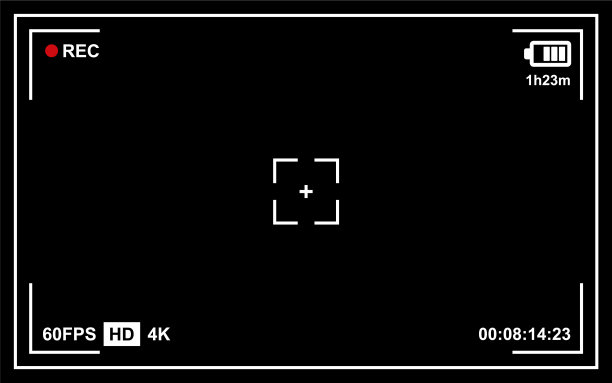 用黑色记录摄像机取景器模板图片下载