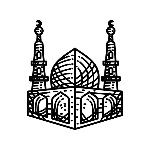 清真寺图标设计模板图片下载