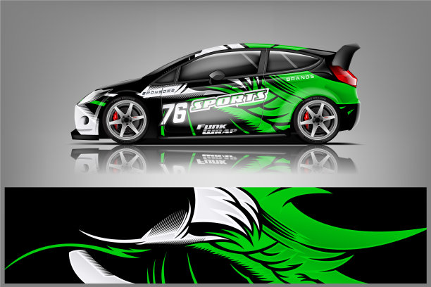 汽车贴花包装设计图片下载