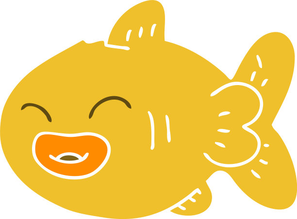 奇特的手绘卡通鱼图片下载