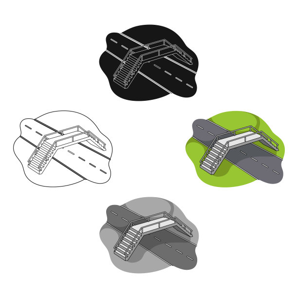 过渡单图标在卡通黑色风格图片下载