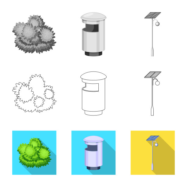 设计城市和街道标志集图片下载