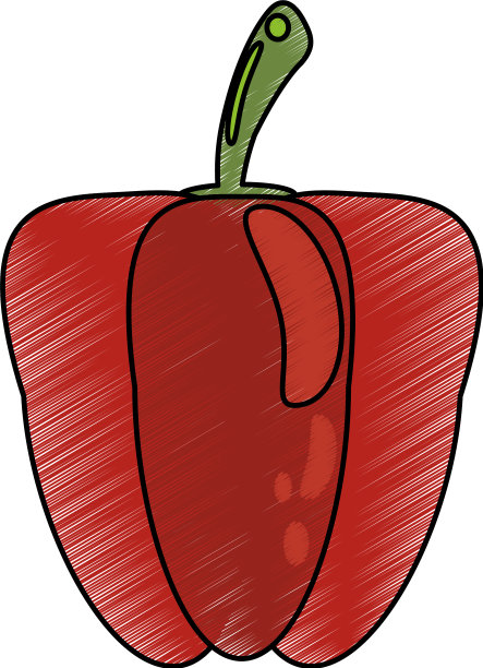 画辣椒营养食品图片下载