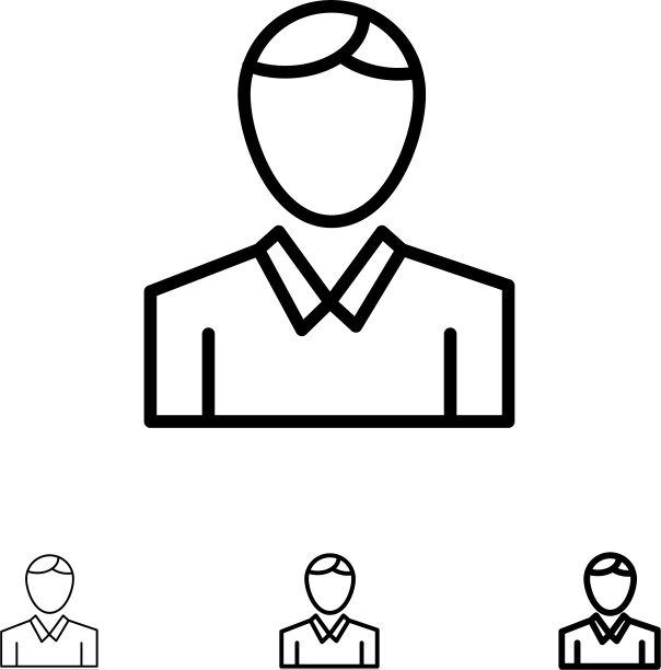 记人记人粗细黑线图片下载