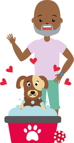 男人宠物美容图片下载