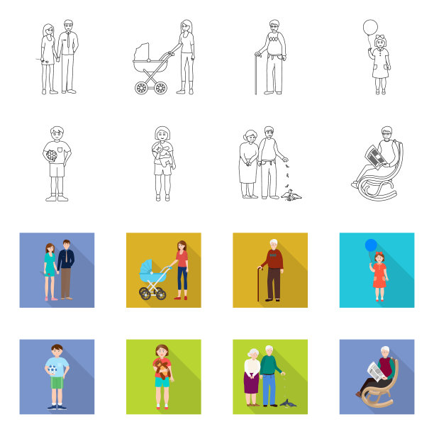 设计角色和化身标志图片下载