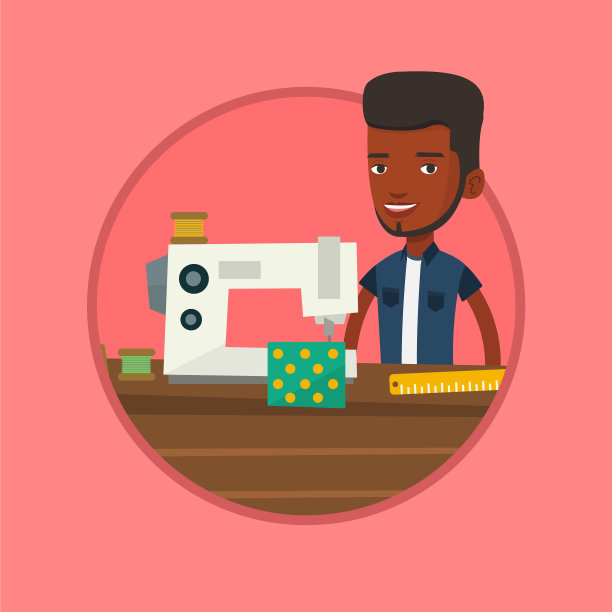 在车间使用缝纫机的女裁缝图片下载