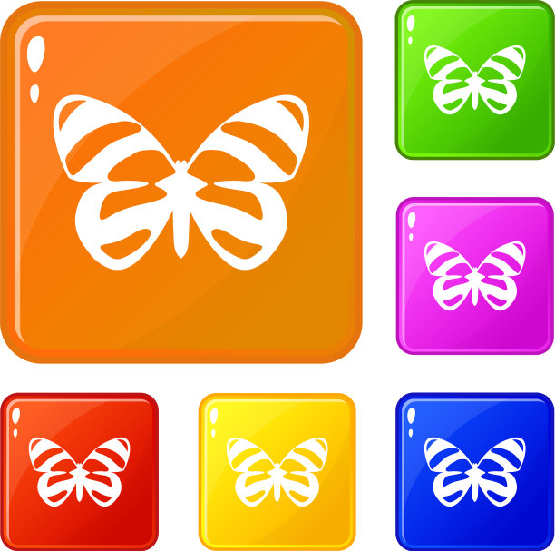 蝴蝶图标设置颜色图片下载