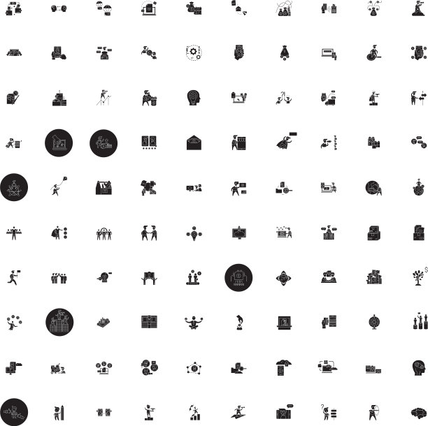 美元树黑色概念图标美元树图片下载