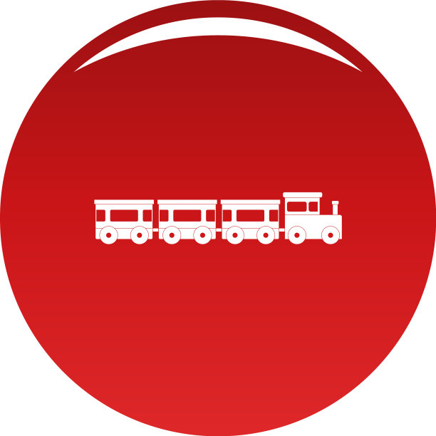 特快列车红色图标图片下载