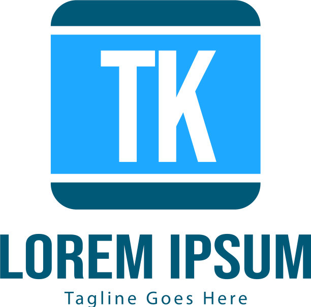 TK字母现代框架标志模板图片下载