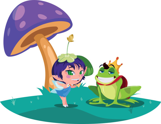 美丽的魔法仙女和癞蛤蟆王子在一起图片下载