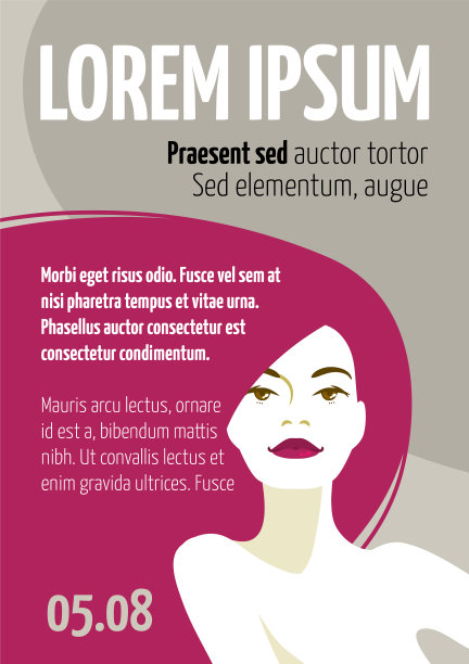 设计模板与一个美丽的女人的脸图片下载