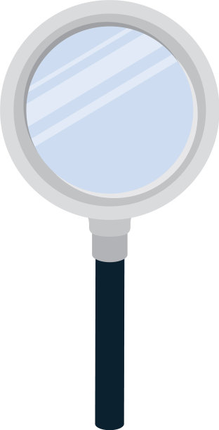 白色背景的放大镜图片下载