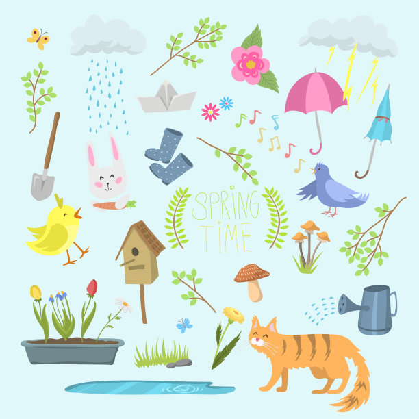 春天的自然花卉象征着开花图片下载