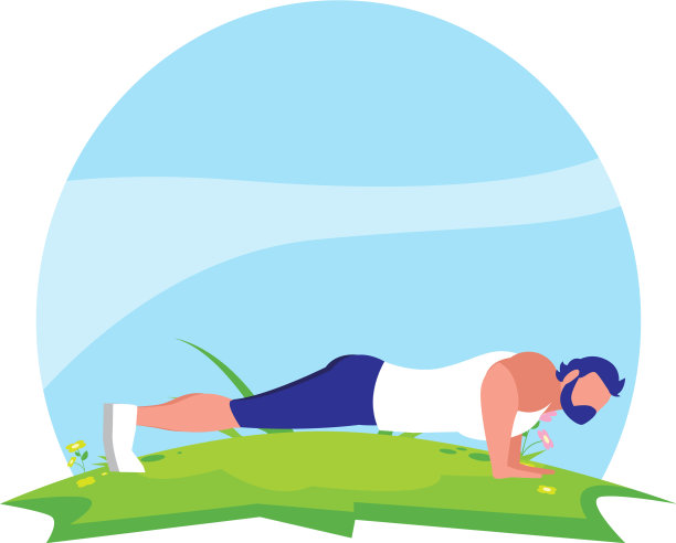 强壮的运动员在营地做俯卧撑图片下载