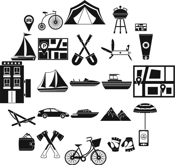 跨越边界的图标设置简单的样式图片下载