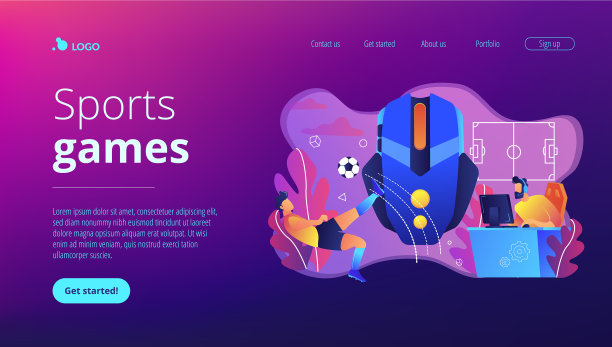 运动游戏概念登陆页面图片下载