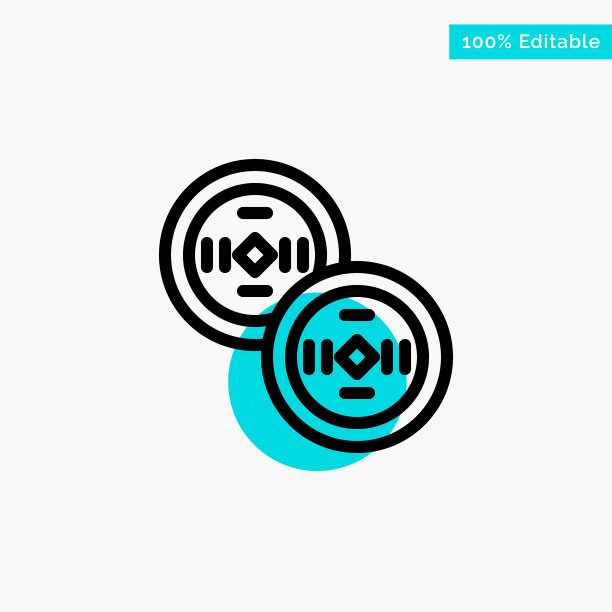 硬币中国中国绿松石高亮圆图片下载