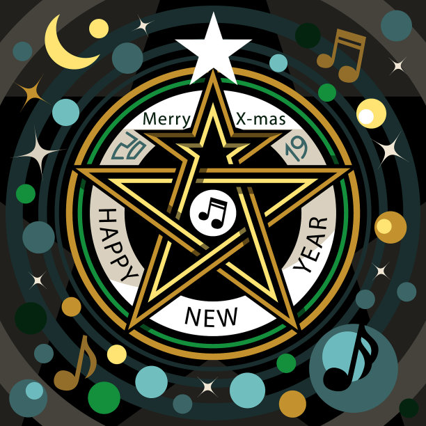 圣诞快乐，新年快乐，音乐明星夜图片下载