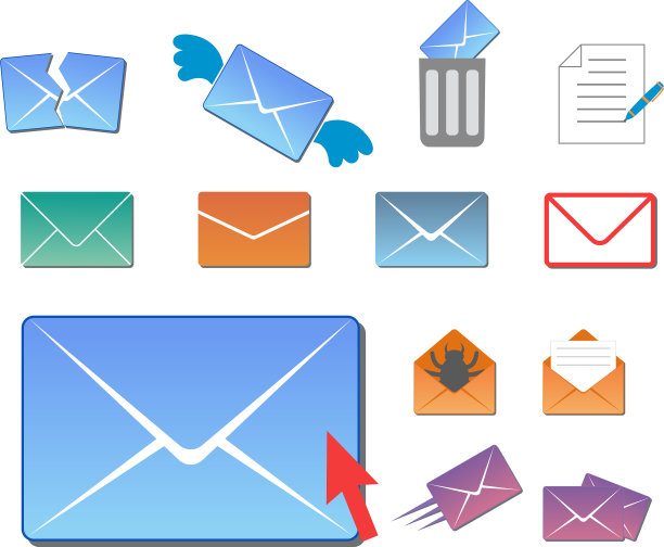 电子邮件信封封面图标沟通和图片下载