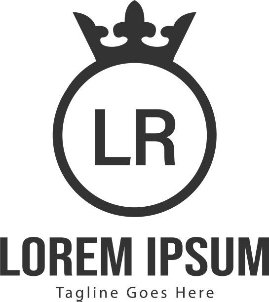 首字母LR现代框架标志模板图片下载