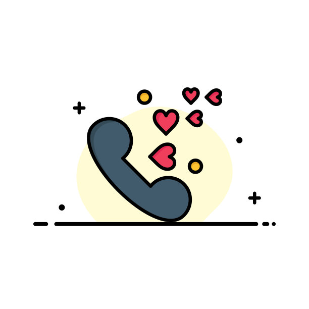 手机爱心婚庆企业logo模板图片下载