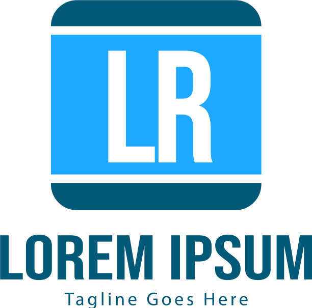 首字母LR现代框架标志模板图片下载