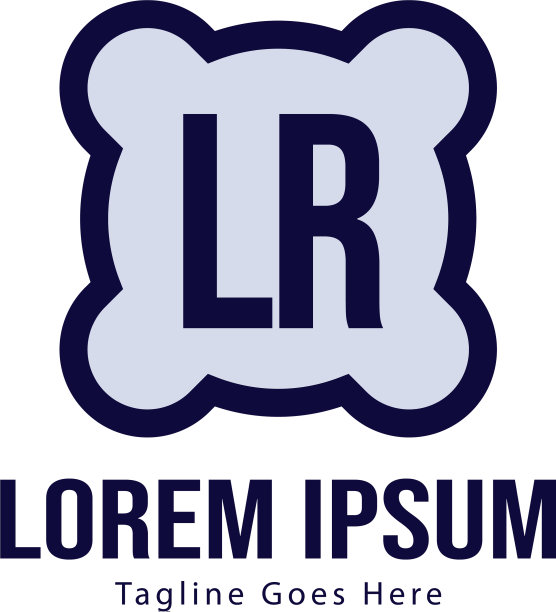 首字母LR现代框架标志模板图片下载