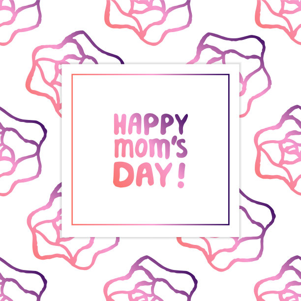 印有手写文字的母亲节贺卡图片下载