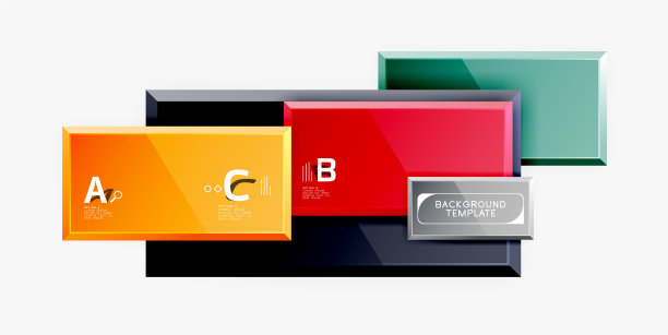 几何正方形设计抽象旗帜光泽图片下载