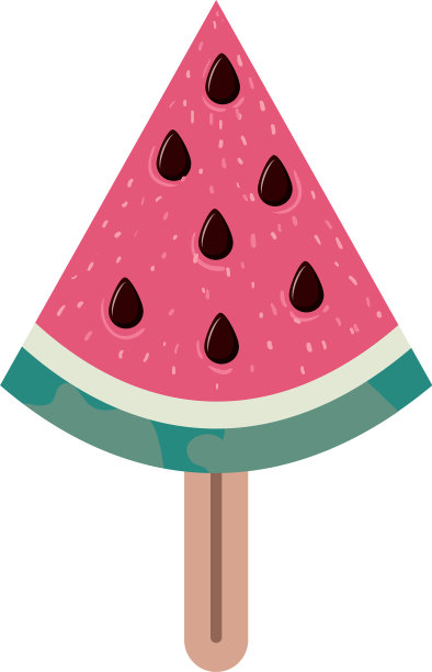 美味的冰淇淋西瓜白图片下载