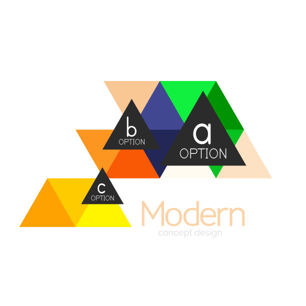 三角形形状设计抽象的商业标志图标图片下载