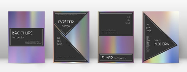 传单布局黑色耀眼的宣传册模板图片下载