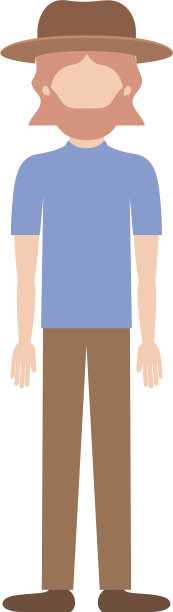 戴着帽子，穿着t恤和裤子的无名男子图片下载