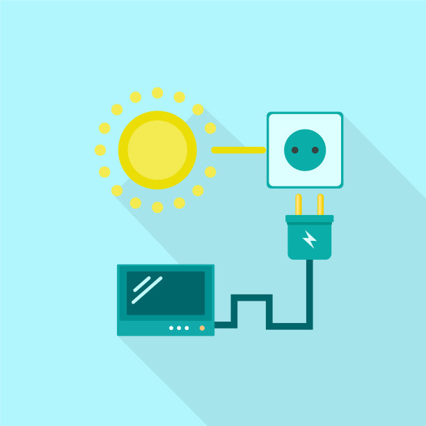 智能插座图标扁平式图片下载