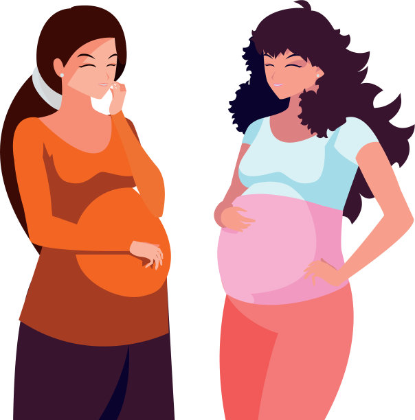 一对漂亮的孕妇角色图片下载