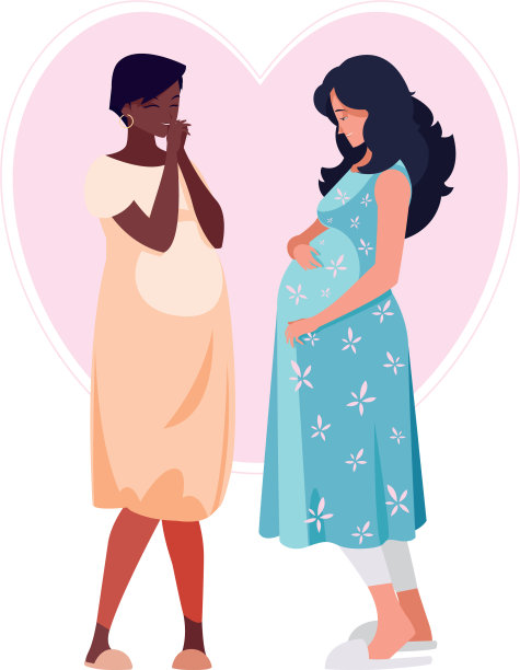 异族怀孕妇女的心图片下载