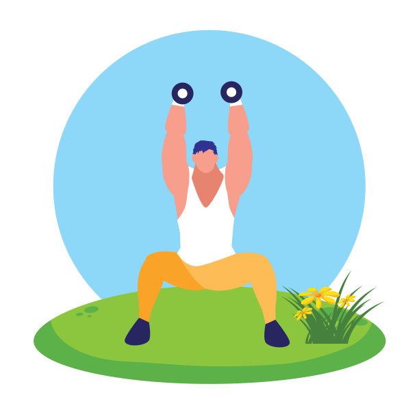 运动员在营地举重图片下载