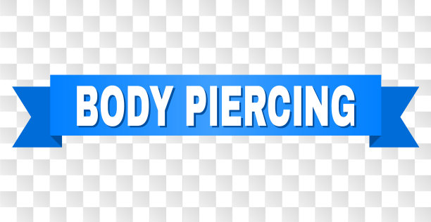 蓝色带穿体文字图片下载