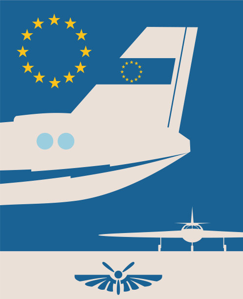 带有飞机尾部图像的垂直横幅图片下载