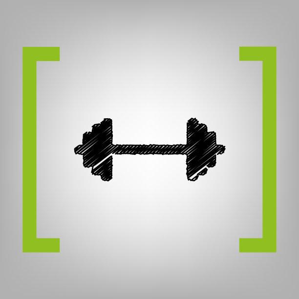 哑铃重量标志黑色涂鸦图标图片下载