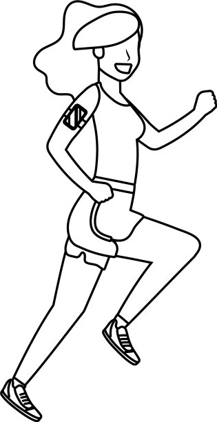 健身运动女性卡通图片下载