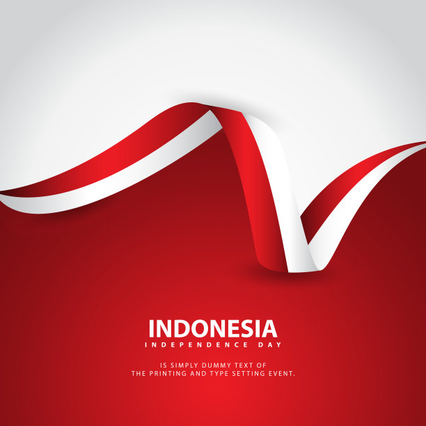 印度尼西亚独立日模板设计图片下载